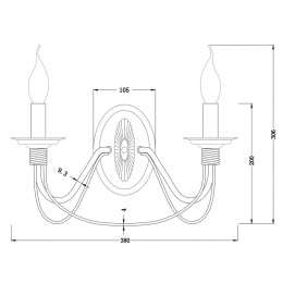 Бра Freya Velia FR2046-WL-02-WG
