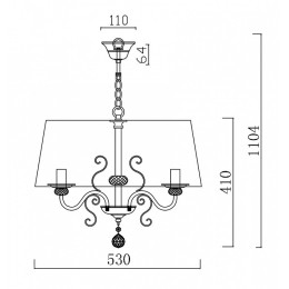 Подвесной светильник Freya Driana FR2405-PL-05C-BZ