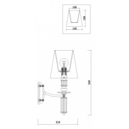 Бра Freya Ksenia FR2539WL-01BS