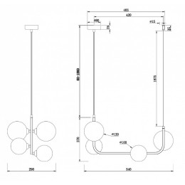 Подвесной светильник Freya Perlina FR4005PL-04B