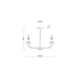 Люстра на штанге Freya  FR4013CL-05GB