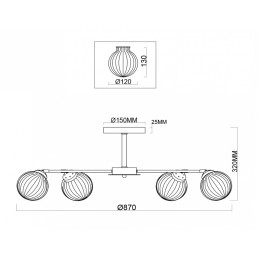 Люстра на штанге Freya Daisy FR5041PL-10BS