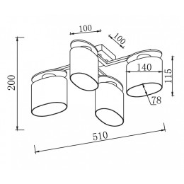 Потолочная люстра Freya Bice FR5101-CL-04-CN