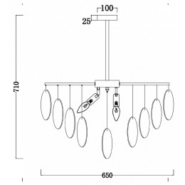 Люстра на штанге Freya Porto FR5104PL-06N