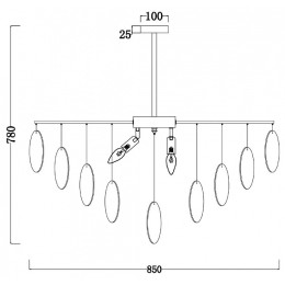 Люстра на штанге Freya Porto FR5104PL-08BS