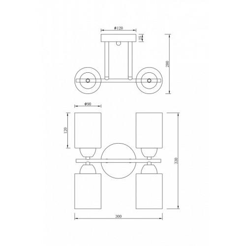 Люстра на штанге Freya Glow FR5129PL-04B