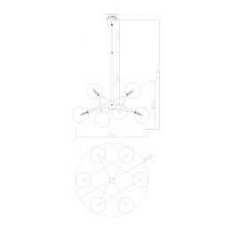 Люстра на штанге Freya Bumble FR5144PL-06TR