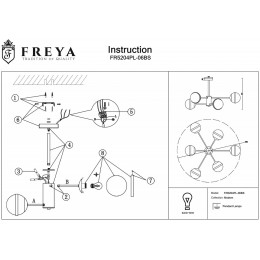 Люстра на штанге Freya Sonder FR5204PL-06BS