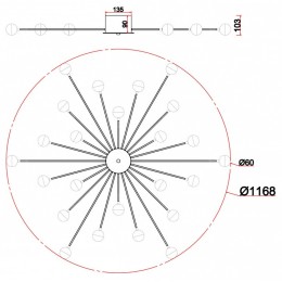 Потолочная люстра Freya Celebrity FR5242CL-24B