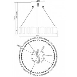 Подвесной светильник Freya Tier FR5257PL-L17G