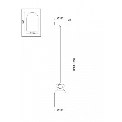 Подвесной светильник Freya Pitch FR5365PL-01CH