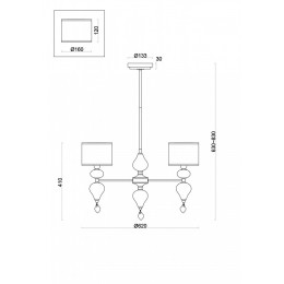 Люстра на штанге Freya Raise FR5369CL-03BS