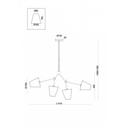 Люстра на штанге Freya Hats FR5370CL-04B