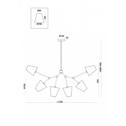 Люстра на штанге Freya Hats FR5370CL-06B