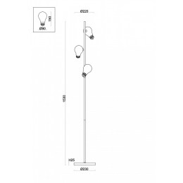 Торшер Freya Evidence FR5372FL-03B