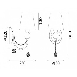 Бра Freya Beverly FR5661-WL-01-CH