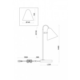 Настольная лампа декоративная Freya Рынок Фальке FR8001TL-01WG
