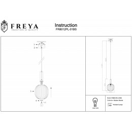 Подвесной светильник Freya Zelma FR8012PL-01BS