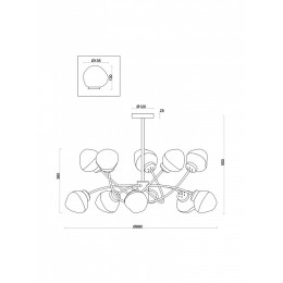 Люстра на штанге Freya  FR8017PL-10MG