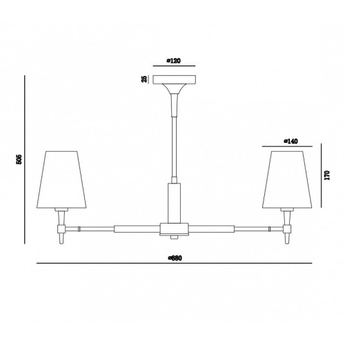 Люстра на штанге Maytoni Zaragoza H001CL-07BS