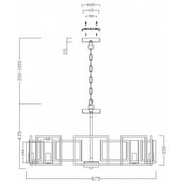 Подвесная люстра Maytoni Bowi H009PL-08G