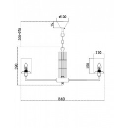 Подвесная люстра Maytoni Metropolitan H015PL-10G