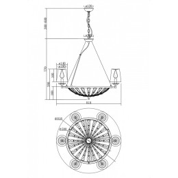Подвесная люстра Maytoni Pantheon H021PL-06CH