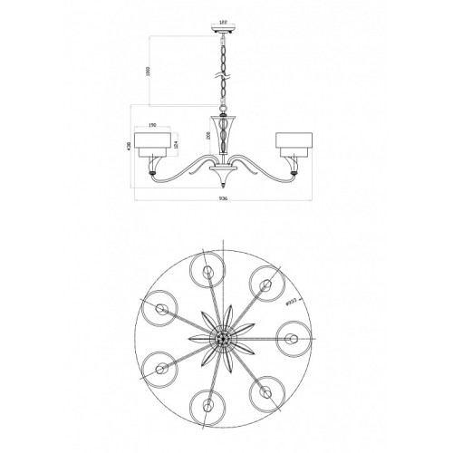 Подвесная люстра Maytoni Lillian H311-07-G