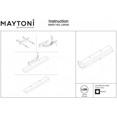 Подсветка для зеркала Maytoni Orion MIR011WL-L9W4K