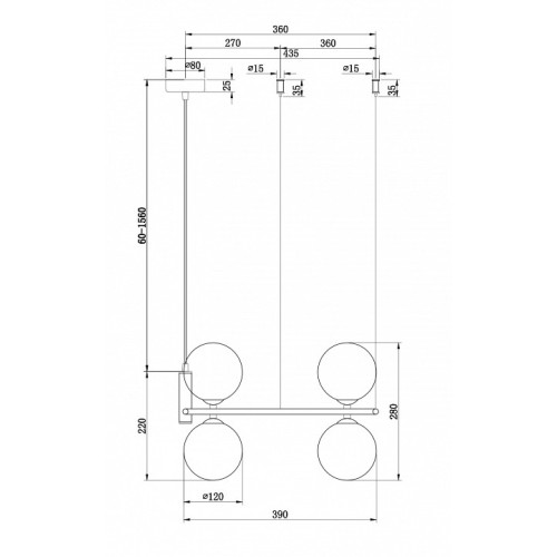 Подвесная люстра Maytoni Ring MOD013PL-04B