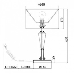 Настольная лампа декоративная Maytoni Alicante MOD014TL-01N