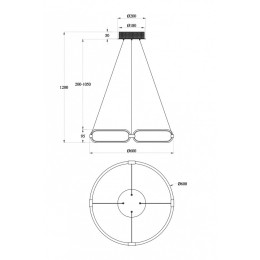Подвесной светильник Maytoni Chain MOD017PL-L50MG