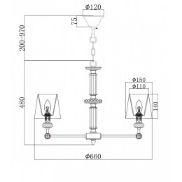 Подвесная люстра Maytoni Riverside MOD018PL-06CH