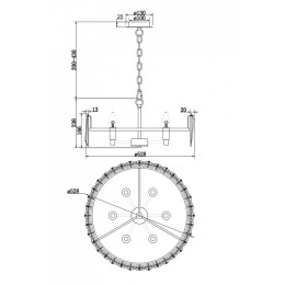 Подвесной светильник Maytoni Puntes MOD043PL-06CH