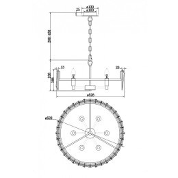 Подвесной светильник Maytoni Puntes MOD043PL-06G