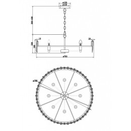 Подвесной светильник Maytoni Puntes MOD043PL-08G