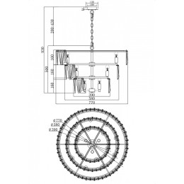 Подвесной светильник Maytoni Puntes MOD043PL-18CH