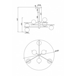 Люстра на штанге Maytoni Nostalgia MOD048PL-06G