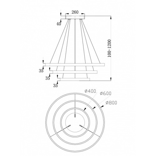 Подвесной светильник Maytoni Rim MOD058PL-L100BS4K