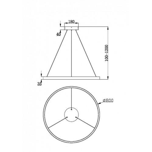 Подвесной светильник Maytoni Rim MOD058PL-L42BSK