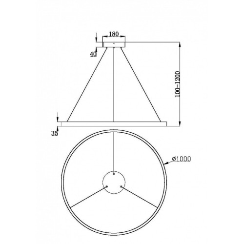 Подвесной светильник Maytoni Rim MOD058PL-L54BK