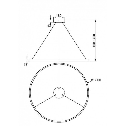 Подвесной светильник Maytoni Rim MOD058PL-L65BSK