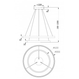Подвесной светильник Maytoni Rim MOD058PL-L74B4K