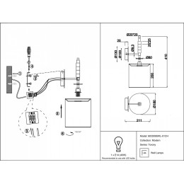 Бра Maytoni Torony MOD066WL-01CH