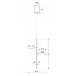Подвесной светильник Maytoni Fad MOD070PL-L18B3K