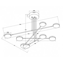Люстра на штанге Maytoni Fad MOD070PL-L48W3K