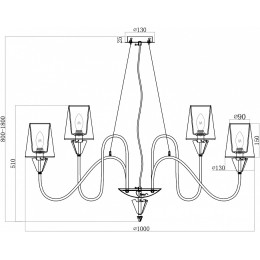 Подвесная люстра Maytoni Florero MOD078PL-09CH