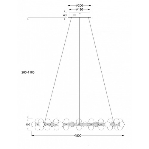 Подвесная люстра Maytoni Tessara MOD081PL-L60G3K