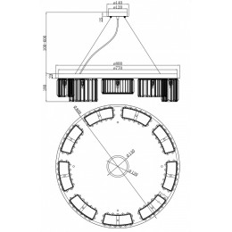 Подвесной светильник Maytoni Colline MOD083PL-09CH