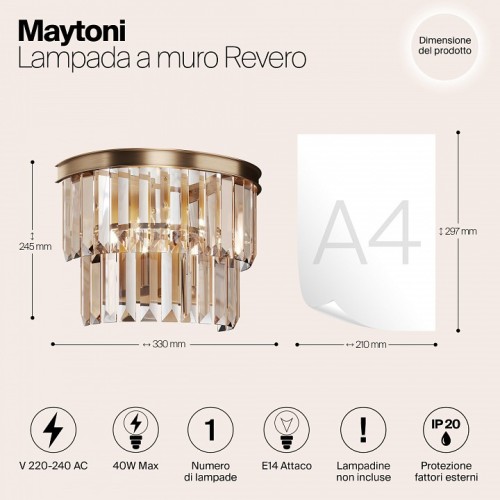 Накладной светильник Maytoni Revero MOD085WL-01G